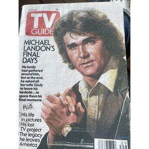 TV Guide- 1991. Vol39, No. 29 ￼ vintage magazine, Michael Landon final days.